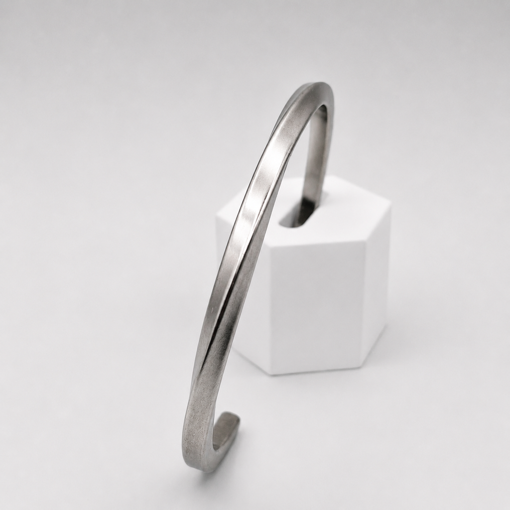 Silver Twist Cuff Bracelet