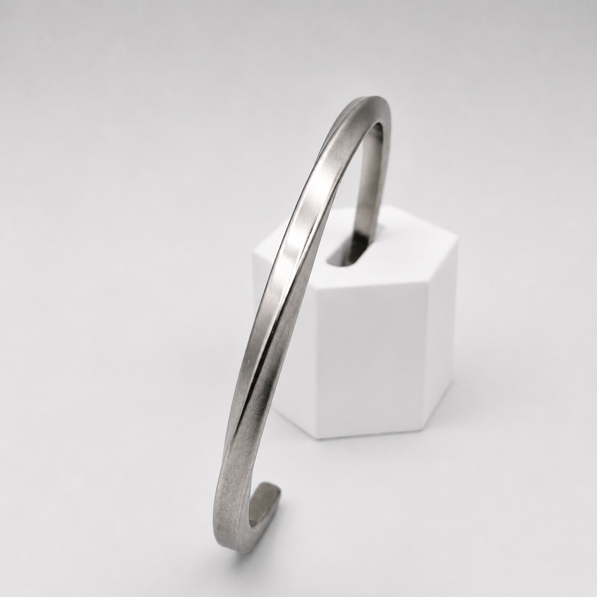 Silver Twist Cuff Bracelet