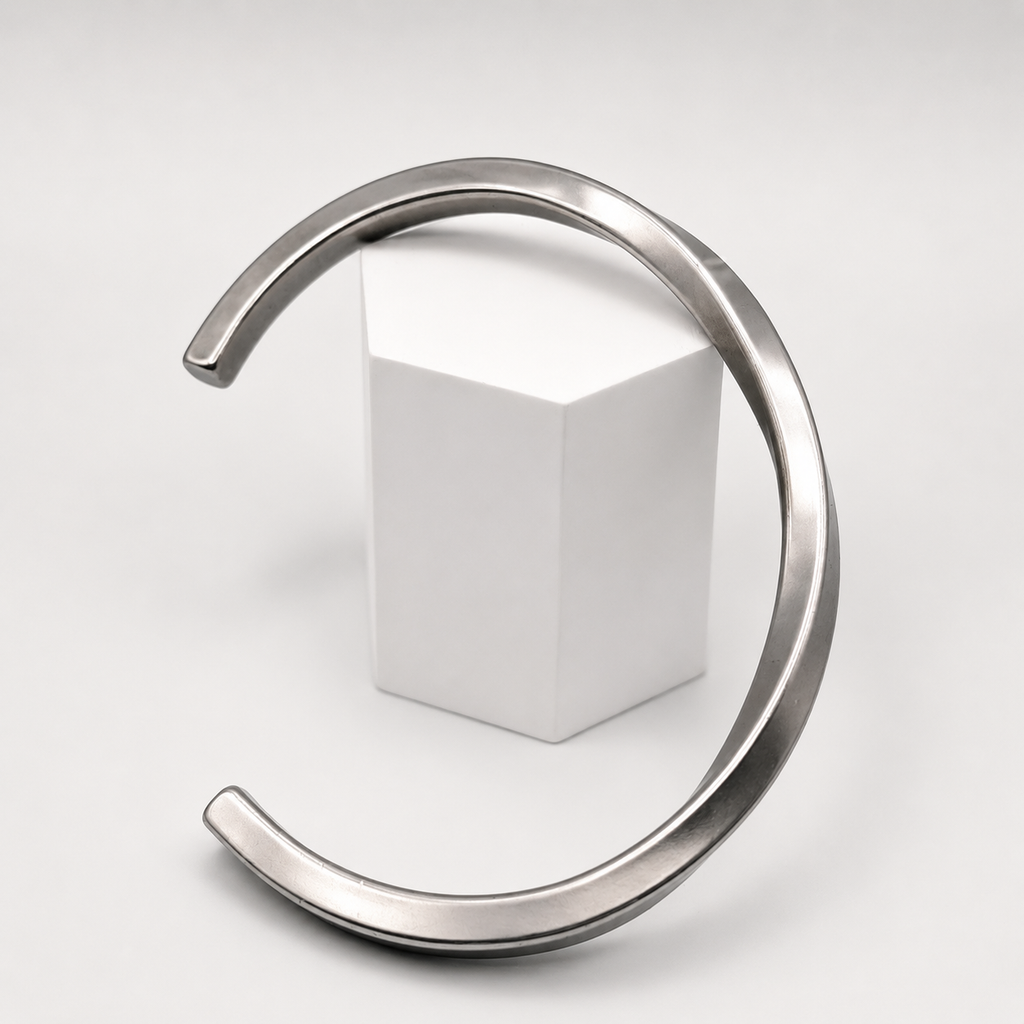Silver Twist Cuff Bracelet