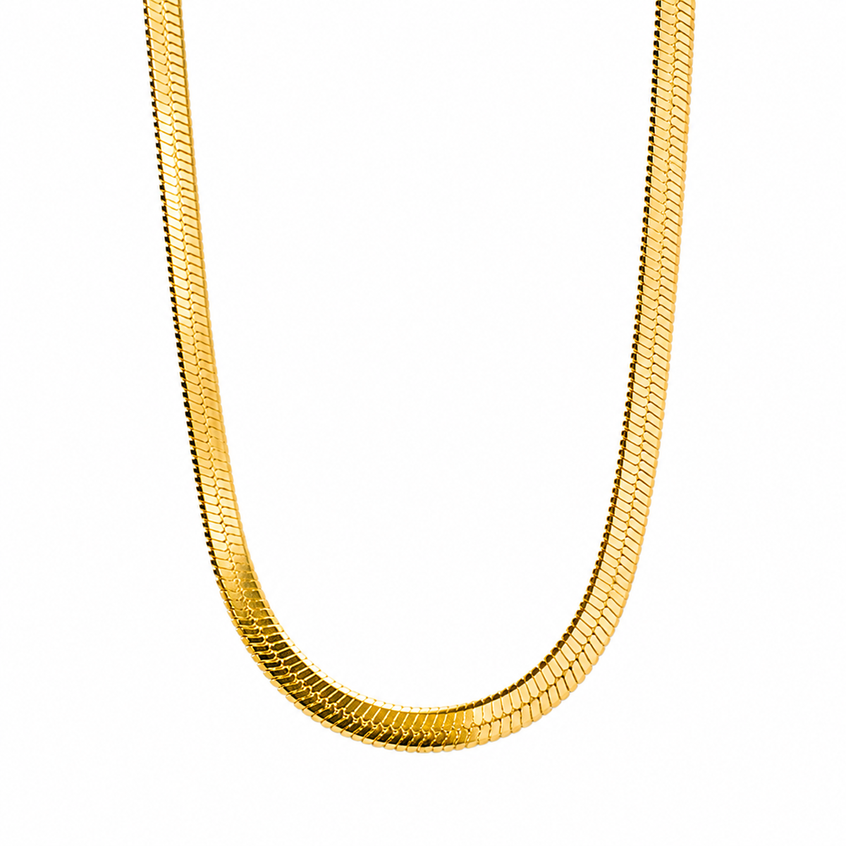 Liquid Golden Herringbone Necklace