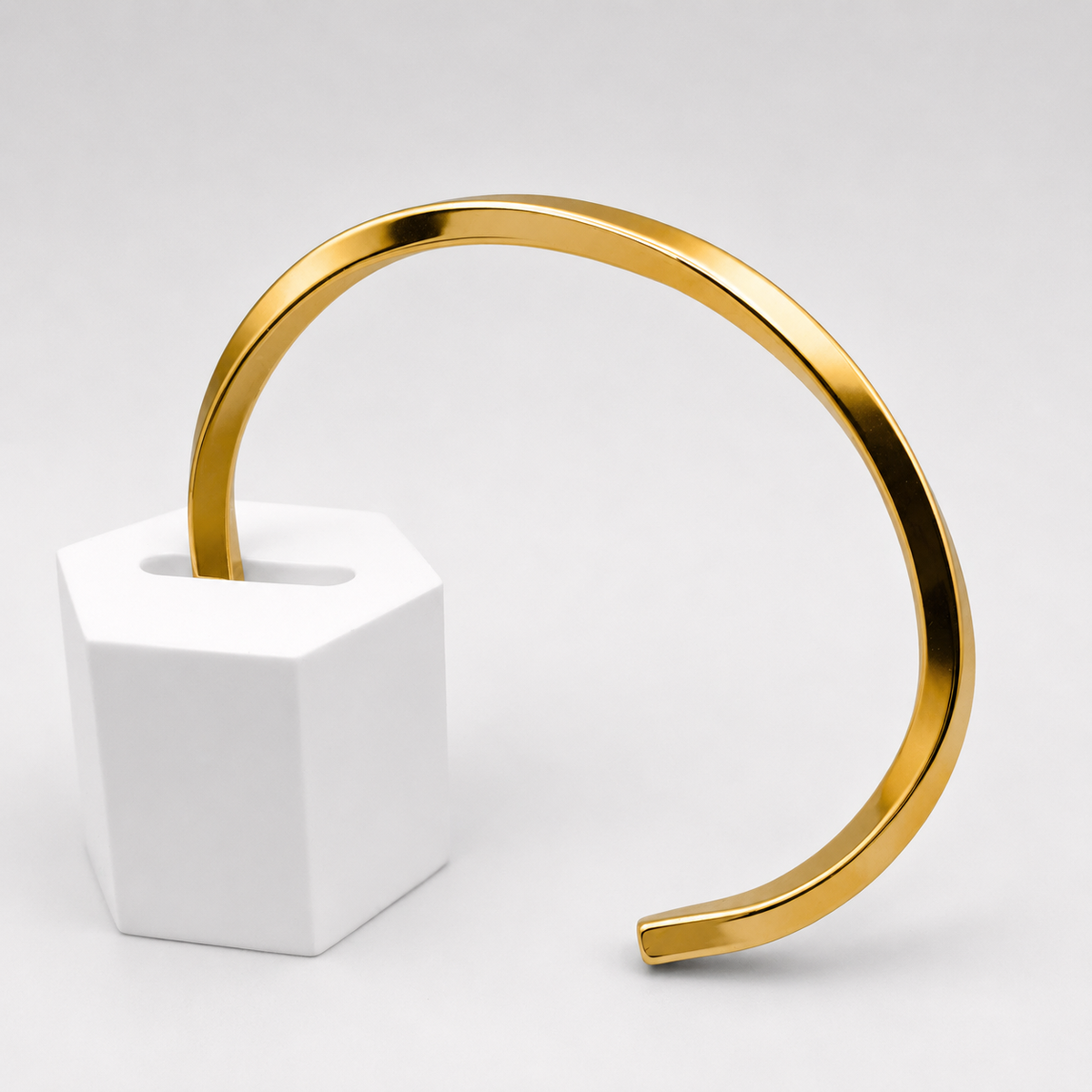 Golden Twist Cuff Bracelet