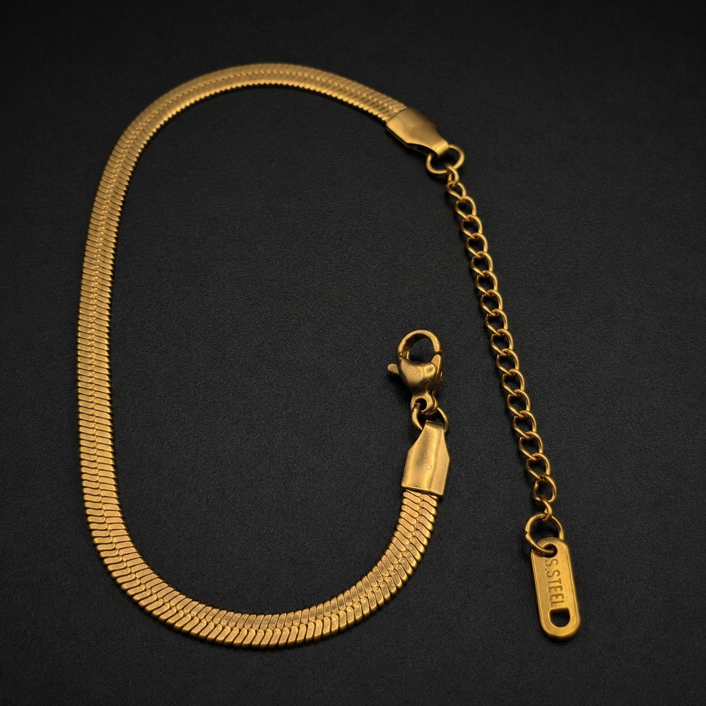 Liquid Golden Herringbone Bracelet