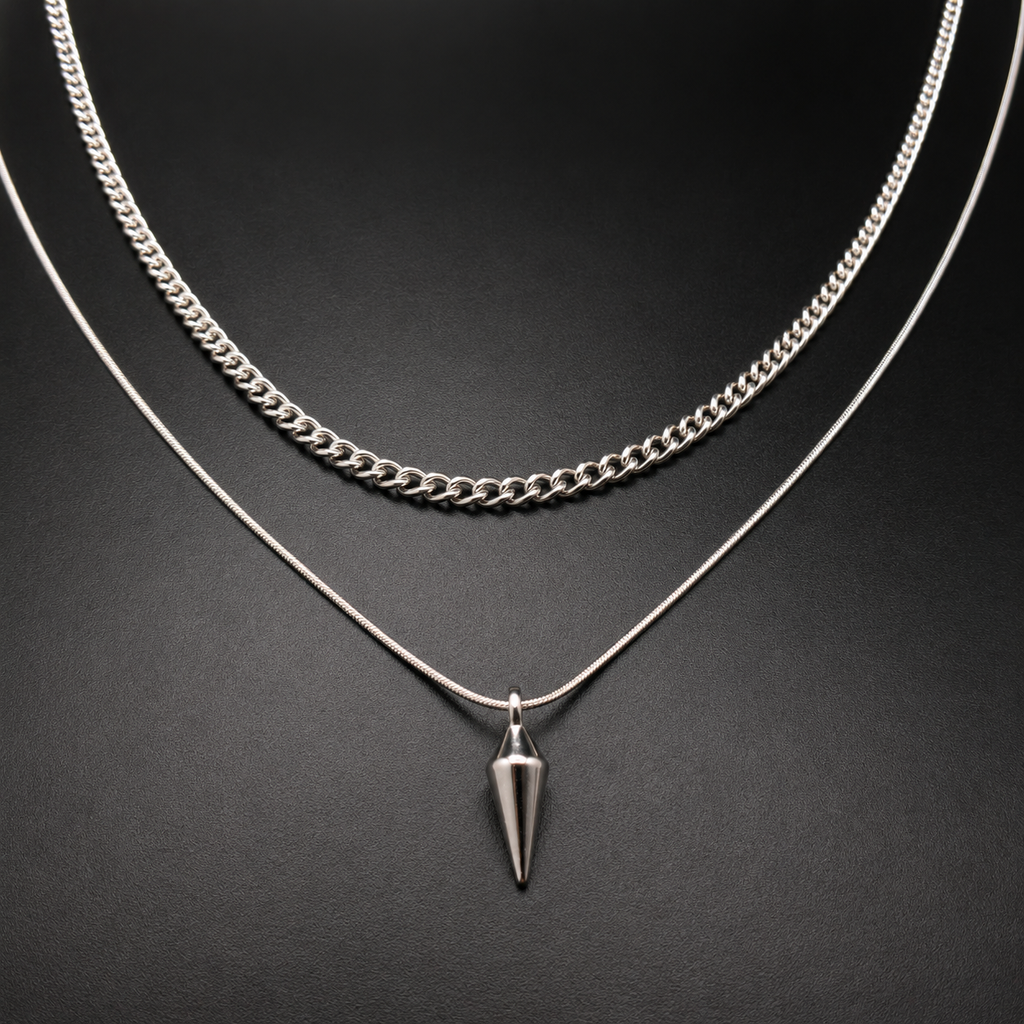 Silver Twin Layer Chain