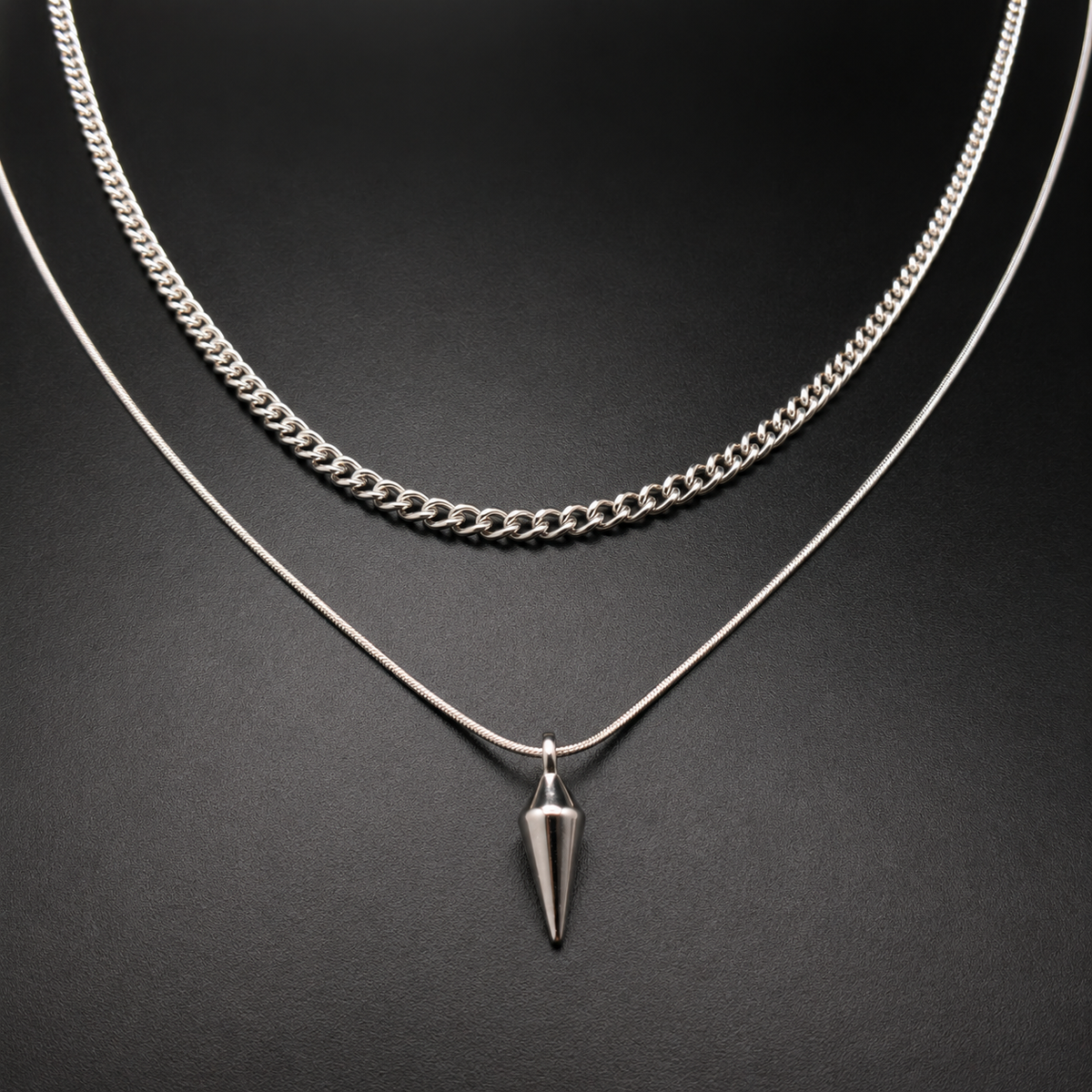 Silver Twin Layer Chain