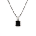 Silver Hexagon Charm Necklace
