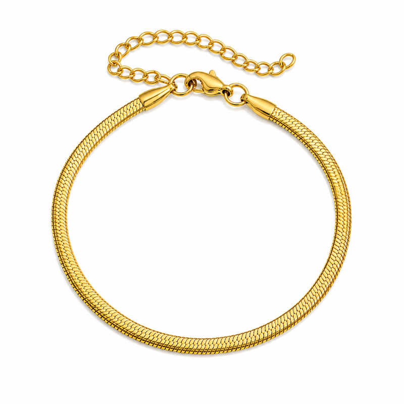 Liquid Golden Herringbone Bracelet
