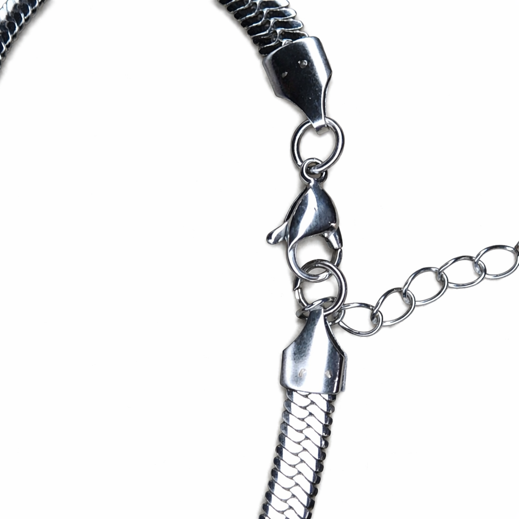 Liquid Silver Herringbone Bracelet